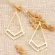Geometric Drop dangle earring, Brass 22k gold plated, Wholesale Brass jewelry